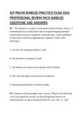 SLP PRAXIS BUNDLED PRACTICE EXAM 2026 PROFESSIONAL REVIEW PACK BUNDLED QUESTIONS AND ANSWERS