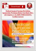 Medical Surgical Nursing 9th Edition Ignatavicius Workman Rebar Test Bank 2026 &vert; All Chapters 1&ndash;74 &vert; ISBN 9780323444194 &vert; Verified Answers