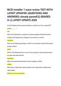 BICSI Installer 1 exam review TEST WITH  LATEST UPDATED &lpar;QUESTIONS AND  ANSWERS&rpar; already passed&excl;&excl;&vert;&vert; GRADED  A&plus;&vert;&vert; LATEST UPDATE 2026 