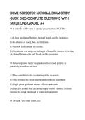 HOME INSPECTOR NATIONAL EXAM STUDY GUIDE 2026 COMPLETE QUESTIONS WITH SOLUTIONS GRADED A&plus;