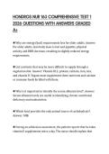 HONDROS NUR 163 COMPREHENSIVE TEST 1 2026 QUESTIONS WITH ANSWERS GRADED A&plus;