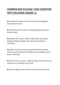 HONDROS NUR 163 EXAM 1 2026 QUESTIONS WITH SOLUTIONS GRADED A&plus;