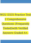 WGU D335  Comprehensive Questions &lpar;Frequently Tested&rpar; with Verified Answers Graded A&plus; Package Deal
