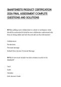 SMARTSHEETS PRODUCT CERTIFICATION 2026 FINAL ASSESSMENT COMPLETE QUESTIONS AND SOLUTIONS