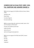 HONDROS NUR 163 EXAM STUDY GUIDE 1 2026 FULL QUESTIONS AND ANSWERS GRADED A&plus;