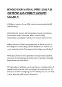 HONDROS NUR 163 FINAL PAPER 1 2026 FULL QUESTIONS AND CORRECT ANSWERS GRADED A&plus;