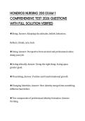 HONDROS NURSING 200 EXAM 1 COMPREHENSIVE TEST 2026 QUESTIONS WITH FULL SOLUTION VERIFIED