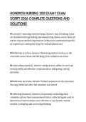 HONDROS NURSING 200 EXAM 1 EXAM SCRIPT 2026 COMPLETE QUESTIONS AND SOLUTIONS