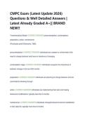 CMPC Exam &lpar;Latest Update 2026&rpar;  Questions & Well Detailed Answers &vert;  Latest Already Graded A&plus;&vert;&vert; BRAND  NEW&excl;&excl; 