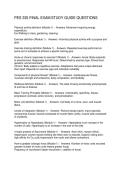 PES 335 FINAL EXAM STUDY GUIDE QUESTIONS