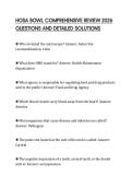 HOSA BOWL COMPREHENSIVE REVIEW 2026 QUESTIONS AND DETAILED SOLUTIONS