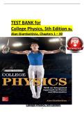 Test Bank for College Physics&comma; 5th Edition by Alan Giambattista &vert; ISBN&colon; 9781260547719 &vert; Verified Chapters 1-30 Complete &vert; A&plus; Grade &vert; Downloadable PDF