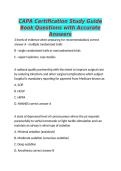 CAPA Certification Study Guide 2026&sol;2027 &ndash; Perianesthesia Nursing Questions and Accurate Answers &vert; Instant Download