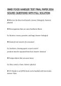 SNHD FOOD HANDLER TEST FINAL PAPER 2026 SOLVED QUESTIONS WITH FULL SOLUTION
