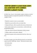 SCRIPTER GENESYS CLOUD EXAM SCRIPT  2026 QUESTIONS WITH CORRECT  ANSWERS ALREADY PASSED