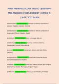 HOSA PHARMACOLOGY EXAM &vert; QUESTIONS AND ANSWERS &vert;100&percnt; CORRECT &vert; RATED A&plus; &vert; 2026 &sol;2027 GUIDE
