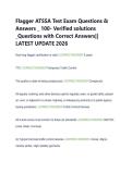 Flagger ATSSA Test Exam Questions &  Answers &lowbar; 100- Verified solutions  &lowbar;Questions with Correct Answers&vert;&vert;  LATEST UPDATE 2026