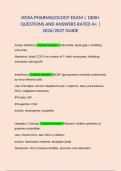 HOSA PHARMACOLOGY EXAM &vert; 1000&plus; QUESTIONS AND ANSWERS RATED A&plus; &vert; 2026&sol;2027 GUIDE