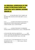 S95 PERSONAL SUPERVISION OF FIRE  ALARM SYSTEM EXAM PAPER 2026  QUESTIONS WITH VERIFIED ANSWERS  GRADED A&plus; 