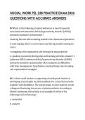 SOCIAL WORK PEL 238 PRACTICE EXAM 2026 QUESTIONS WITH ACCURATE ANSWERS