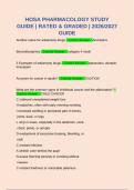 HOSA PHARMACOLOGY STUDY GUIDE &vert; RATED & GRADED &vert; 2026&sol;2027 GUIDE