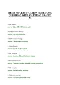 HRMT 386 CERTIFICATION REVIEW 2026 QUESTIONS WITH SOLUTIONS GRADED A&plus;