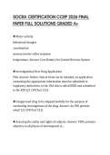 SOCRA CERTIFICATION CCRP 2026 FINAL PAPER FULL SOLUTIONS GRADED A&plus;