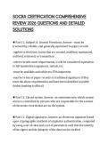 SOCRA CERTIFICATION COMPREHENSIVE REVIEW 2026 QUESTIONS AND DETAILED SOLUTIONS