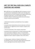 HSRT TEST PREP FINAL PAPER 2026 COMPLETE QUESTIONS AND ANSWERS