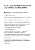 SOCRA CERTIFICATION PRACTICE EXAM 2026 QUESTIONS WITH ACCURATE ANSWERS