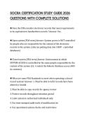 SOCRA CERTIFICATION STUDY GUIDE 2026 QUESTIONS WITH COMPLETE SOLUTIONS