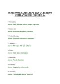 HUMB1000 EXAM SCRIPT 2026 QUESTIONS WITH ANSWERS GRADED A&plus;