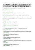HUMB1000 CERTIFICATION REVIEW 2026 QUESTIONS WITH ANSWERS GRADED A&plus;