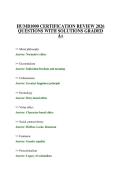 HUMB1000 CERTIFICATION REVIEW 2026 QUESTIONS WITH SOLUTIONS GRADED A&plus;
