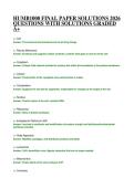 HUMB1000 FINAL PAPER SOLUTIONS 2026 QUESTIONS WITH SOLUTIONS GRADED A&plus;