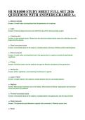 HUMB1000 STUDY SHEET FULL SET 2026 QUESTIONS WITH ANSWERS GRADED A&plus;