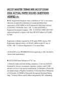 IACCP MASTER TERMS NRS IACCP EXAM 2026 ACTUAL PAPER SOLVED QUESTIONS VERIFIED A&plus;
