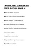 IAP DEATH DOULA EXAM SCRIPT 2026 SOLVED QUESTIONS GRADED A&plus;