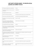 safety officer   Bundled Exam Questions WITH  CORRECT Answers