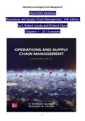 Operations and Supply Chain Management&comma; 16th Edition Solution Manual &mdash; Complete Coverage Chapters 1-22&semi; Description and Metadata &lpar;by F&period; Robert Jacobs & Richard Chase&rpar;