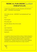 MEDICAL PARAMEDIC  FISDAP EXAM QUESTIONS AND ANSWERS 2026