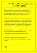 INTUIT TAX LEVEL 1  STUDY GUIDE QUESTIONS AND ANSWERS 2026