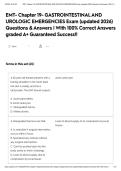 EMT- Chapter 19- GASTROINTESTINAL AND UROLOGIC EMERGENCIES Exam &lpar;updated 2026&rpar; Questions & Answers &vert; With 100&percnt; Correct Answers graded A&plus; Guaranteed Success&excl;&excl;