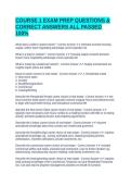 COURSE 1 EXAM PREP QUESTIONS & CORRECT ANSWERS ALL PASSED 100&percnt;