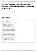 Red cross EMR final Exam comprehensive questions fully solved & updated &lpar;Latest Update 2026&rpar; UPDATE&excl;&excl;