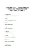 IES GOLD WEEK 1 COMPREHENSIVE GUIDE 2026 QUESTIONS WITH SOLUTIONS GRADED A&plus;