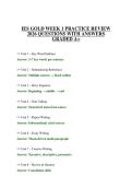 IES GOLD WEEK 1 PRACTICE REVIEW 2026 QUESTIONS WITH ANSWERS GRADED A&plus;