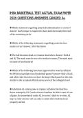 IHSA BASKETBALL TEST ACTUAL EXAM PAPER 2026 QUESTIONS ANSWERS GRADED A&plus;
