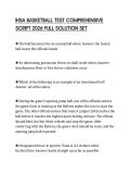 IHSA BASKETBALL TEST COMPREHENSIVE SCRIPT 2026 FULL SOLUTION SET