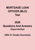 Mortgage Loan Officer &lpar;MLO&rpar; Test Questions & Answers PDF &vert; NMLS SAFE Licensing Exam Prep